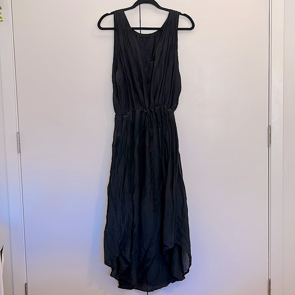 CP Shades Black Sleeveless Tie Maxi Dress